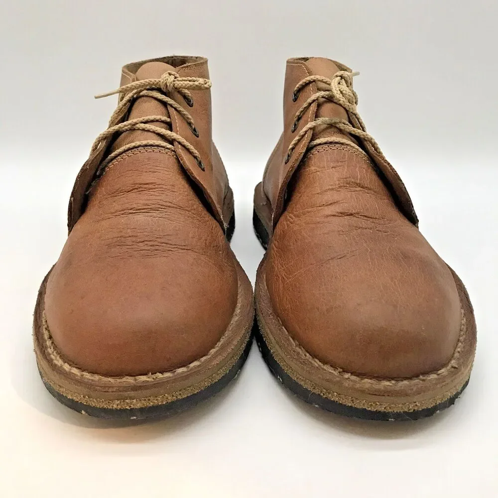 UnionBay Brown Leather Chukka Boots Men's 11 Ankle Mid Top Lace-Up Desert Shoes